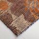 3x7 Brown Hot Pink Turkish Vintage Runner Rug, 92x227Cm