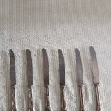 6 silver metal knives 900