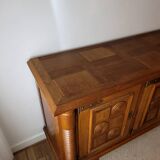 Solid oak enfilade Art Deco, circa 1940.