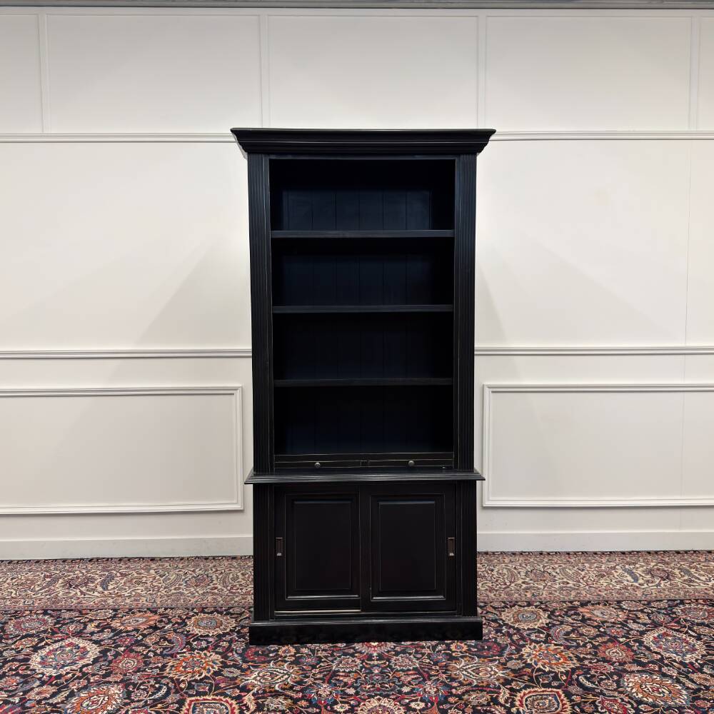 Classic English Black Bookcase
