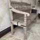 Patinated exotic wood bench for indoor or outdoor use