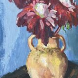 Tableau fleurs 1950