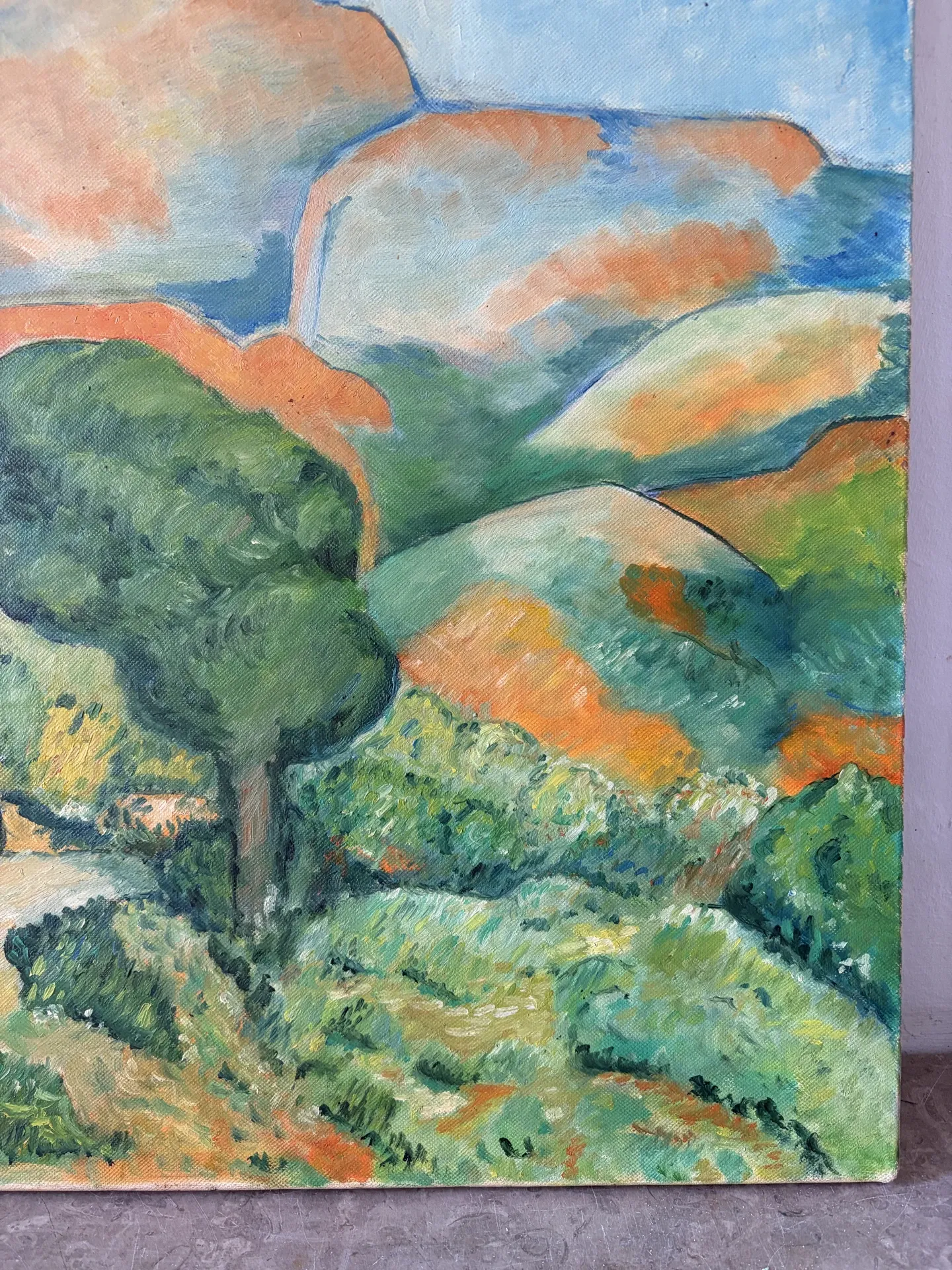 Route of the St Victoire Mountain, oil on canvas