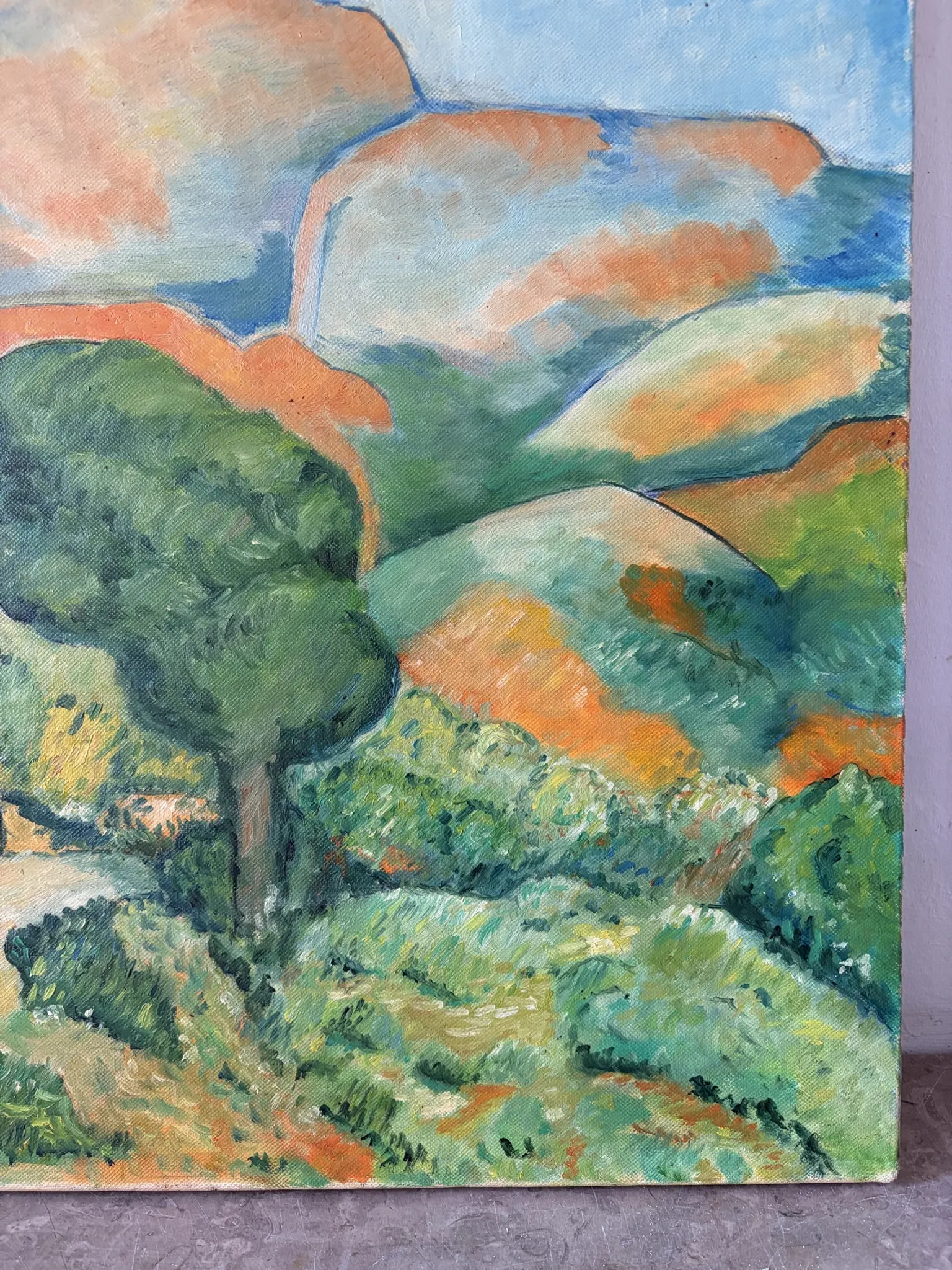 Route of the St Victoire Mountain, oil on canvas