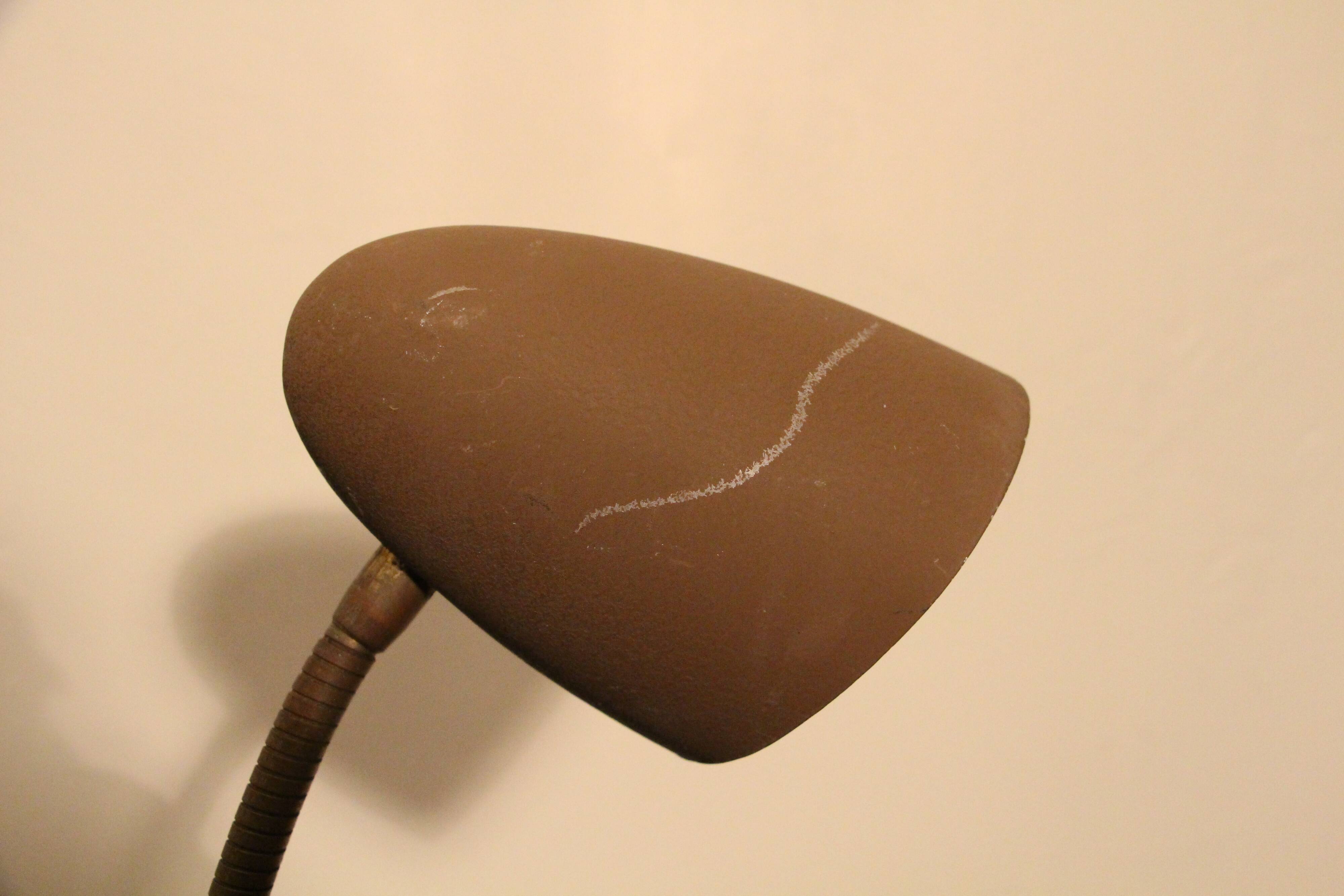 50's brown desk lamp