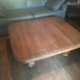 Oak coffee table on casters