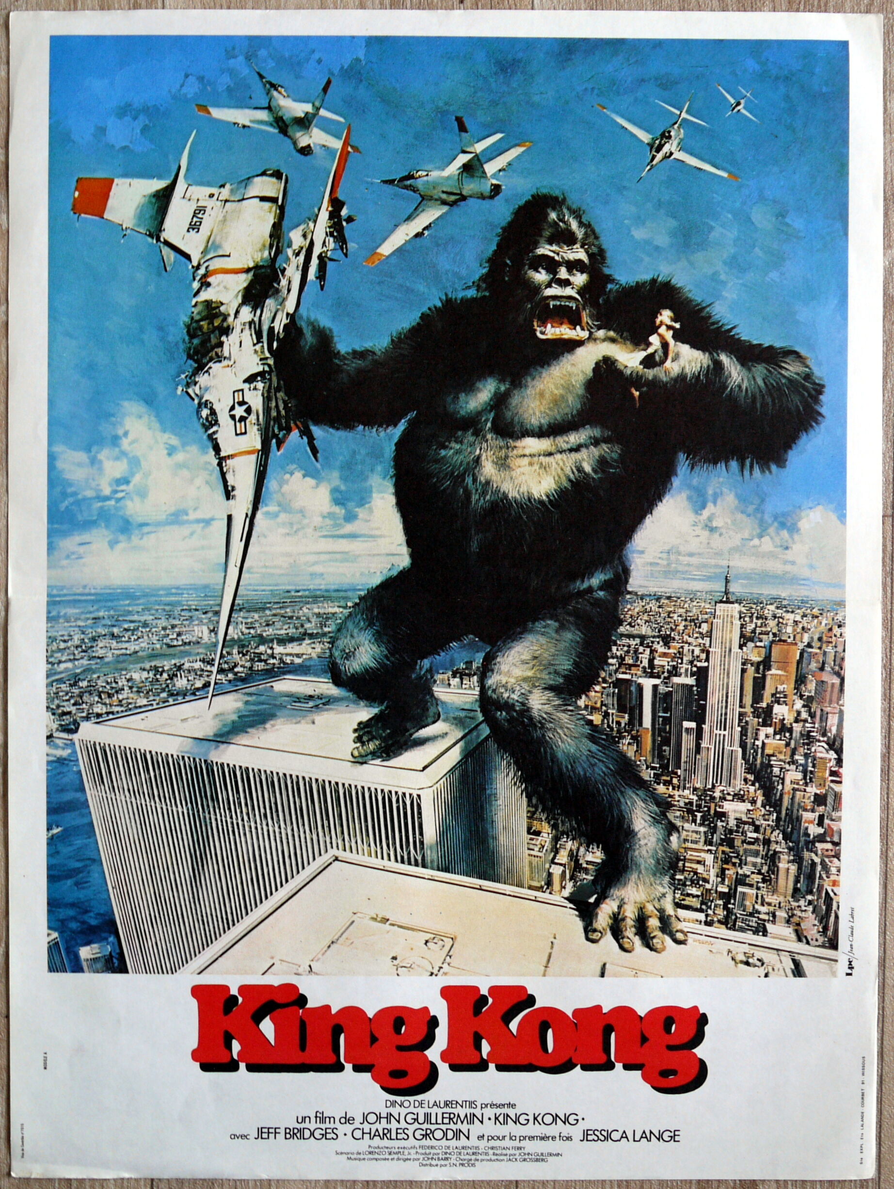 Original cinema poster "King Kong" John Guillermin 1976