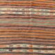 Pinstriped Pattern Vintage Kilim Rug, 201x227Cm