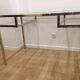 Glass and brass desk