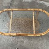 vintage coffee table from the 60s rattan