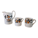 Two Badonviller cups and pitcher
