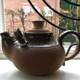 Vintage glazed sandstone teapot denmark
