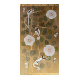 Painted canvas depicting lemurs. Contemporary work.