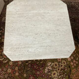 Vintage travertine coffee table in the 70s