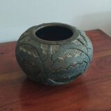Brazilian pottery ball vase from Oyapock