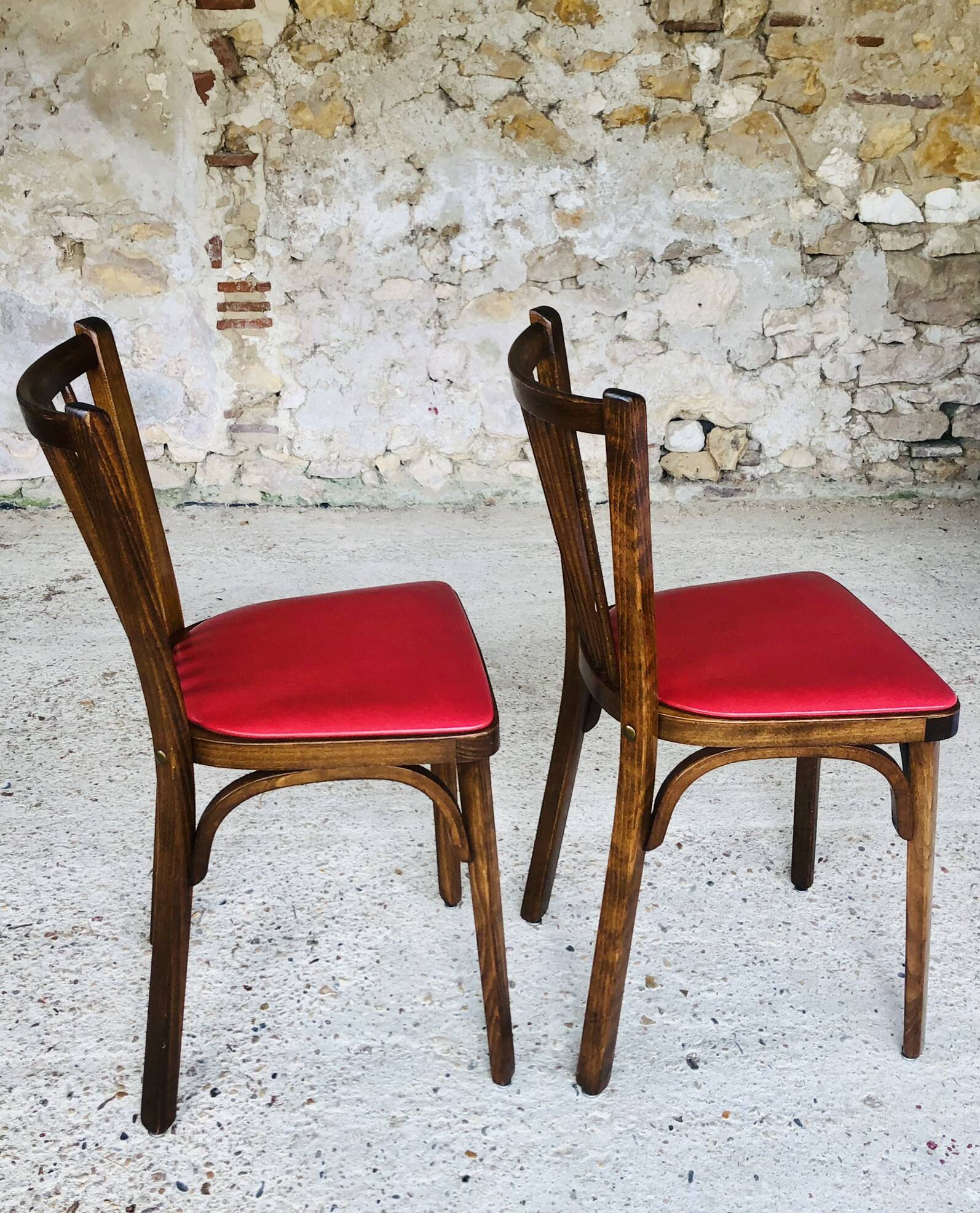 Pair of bistro chairs model # 153 by Baumann, circa 50/60