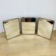 Miroir triptyque de barbier verre biseauté, vintage