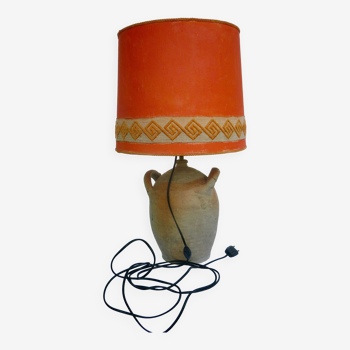 Jar mounted in vintage lamp 70's