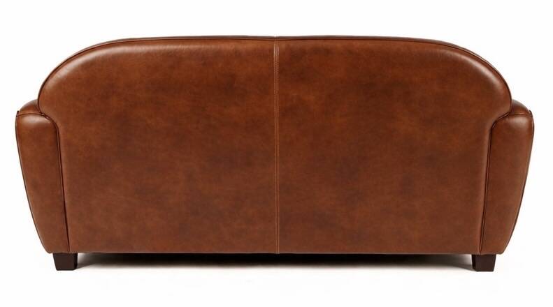 Leather 2-seater sofa