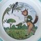 Old dessert plates, talking theme Fables de la Fontaine