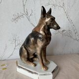 Large Vintage German Shepherd Statuette