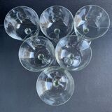 6 wine glasses light blown crystal