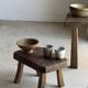 Small bowl on a pedestal made of woven Indonesian rattan D18 H9