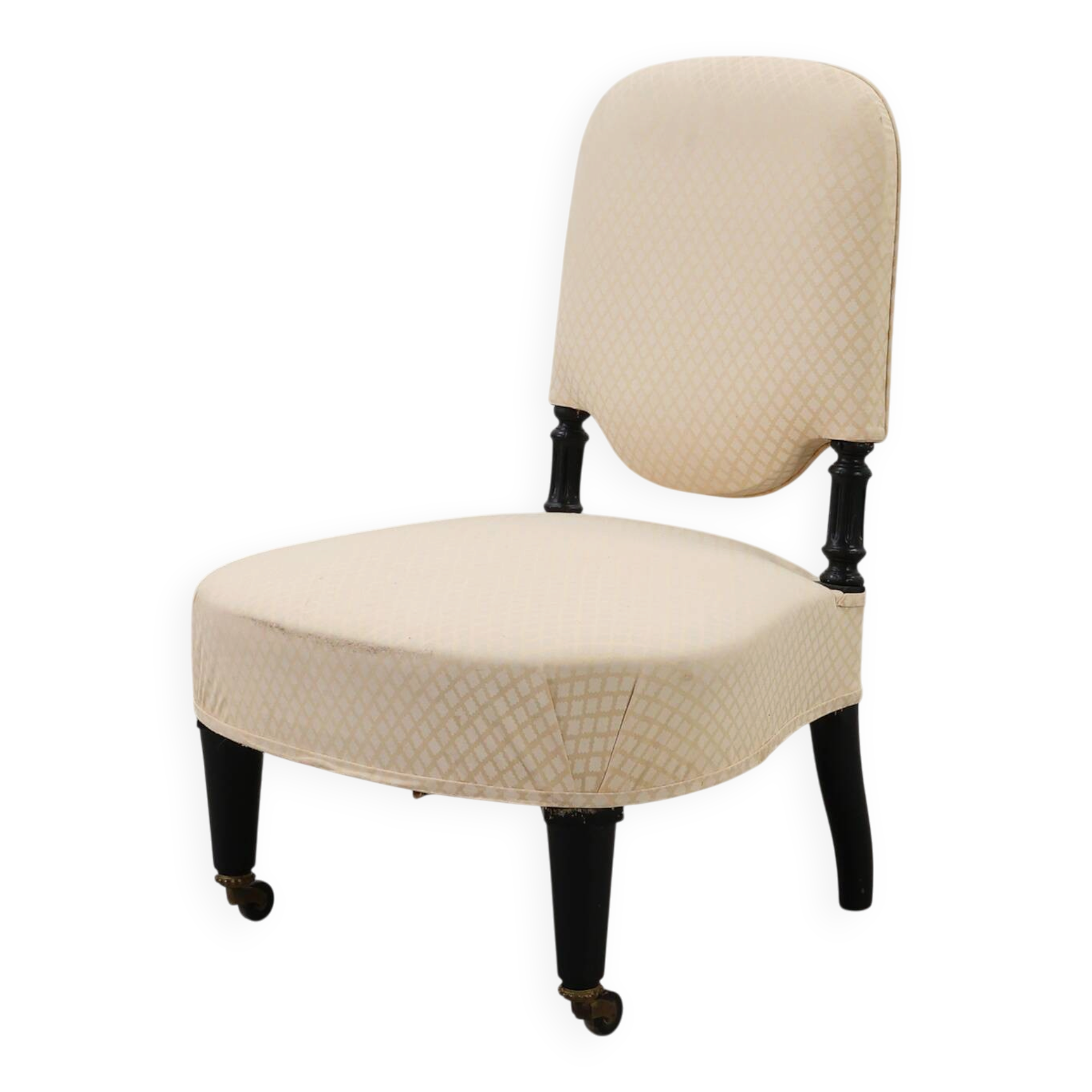 Fauteuil bas Napoléon III du 19e siècle, France
