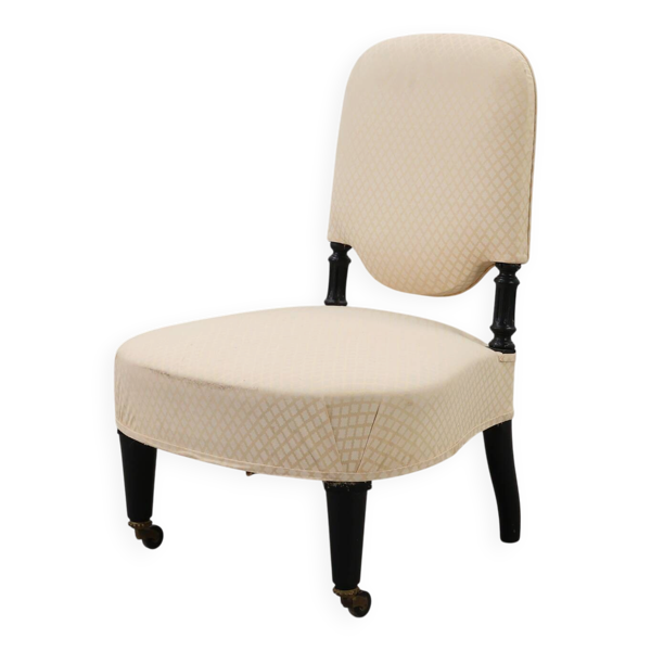 Fauteuil bas Napoléon III du 19e siècle, France