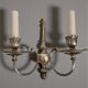 Applique murale vintage laiton argenté, style Louis XVI, années 1950