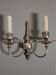 Vintage silver-plated brass wall sconce, Louis XVI style, 1950s