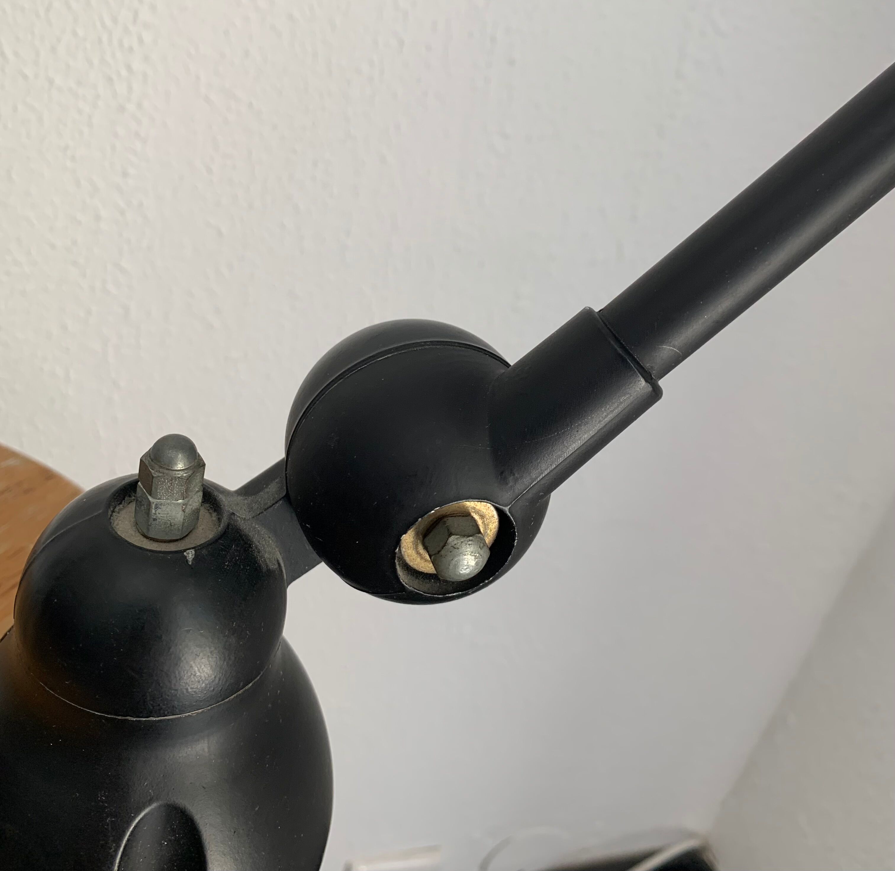 Vintage lamp 1960 Jielde 2 arm black matte original - 100 cm