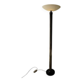 Lumiere brass floor lamp with glass uplighter France 1980s
