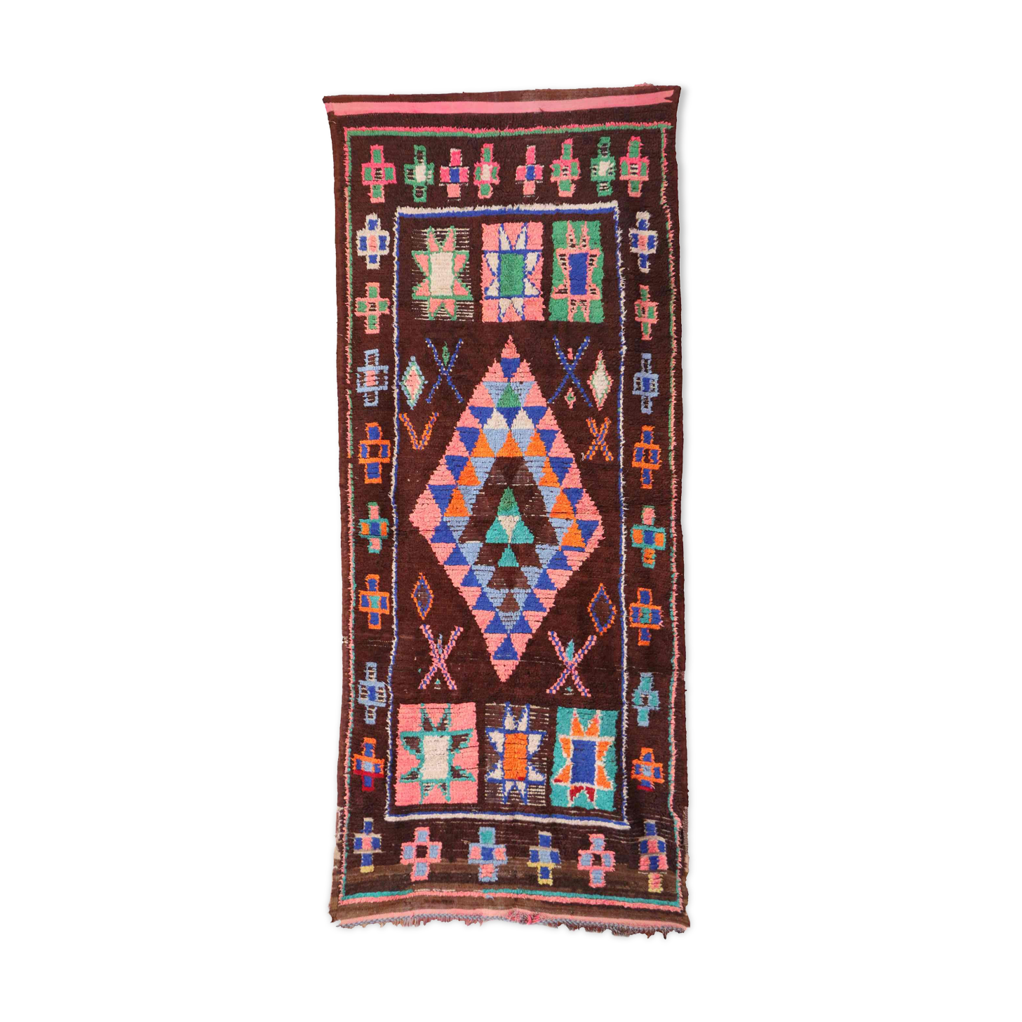 Old berber carpet - 123 x 290 cm