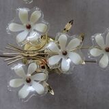 Two Eglo wall lights with vintage Murano flowers 70/80