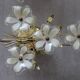 Two Eglo wall lights with vintage Murano flowers 70/80