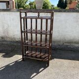 Dark rattan bookcase