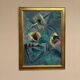 Original Swedish Oil on Panel – “Abstract Still Life with Sunflowers”