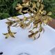Lustre gold metal leaves from the 50s