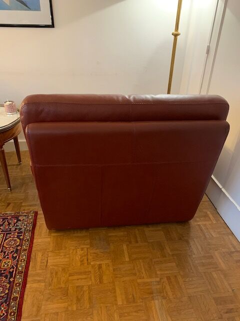 Pair of leather armchairs