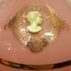 Aiguiere verre soufflé blanc et rose