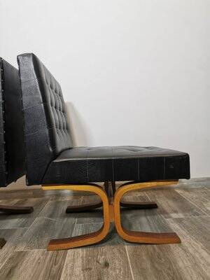 Fauteuil en cuir par Ludvik Volak