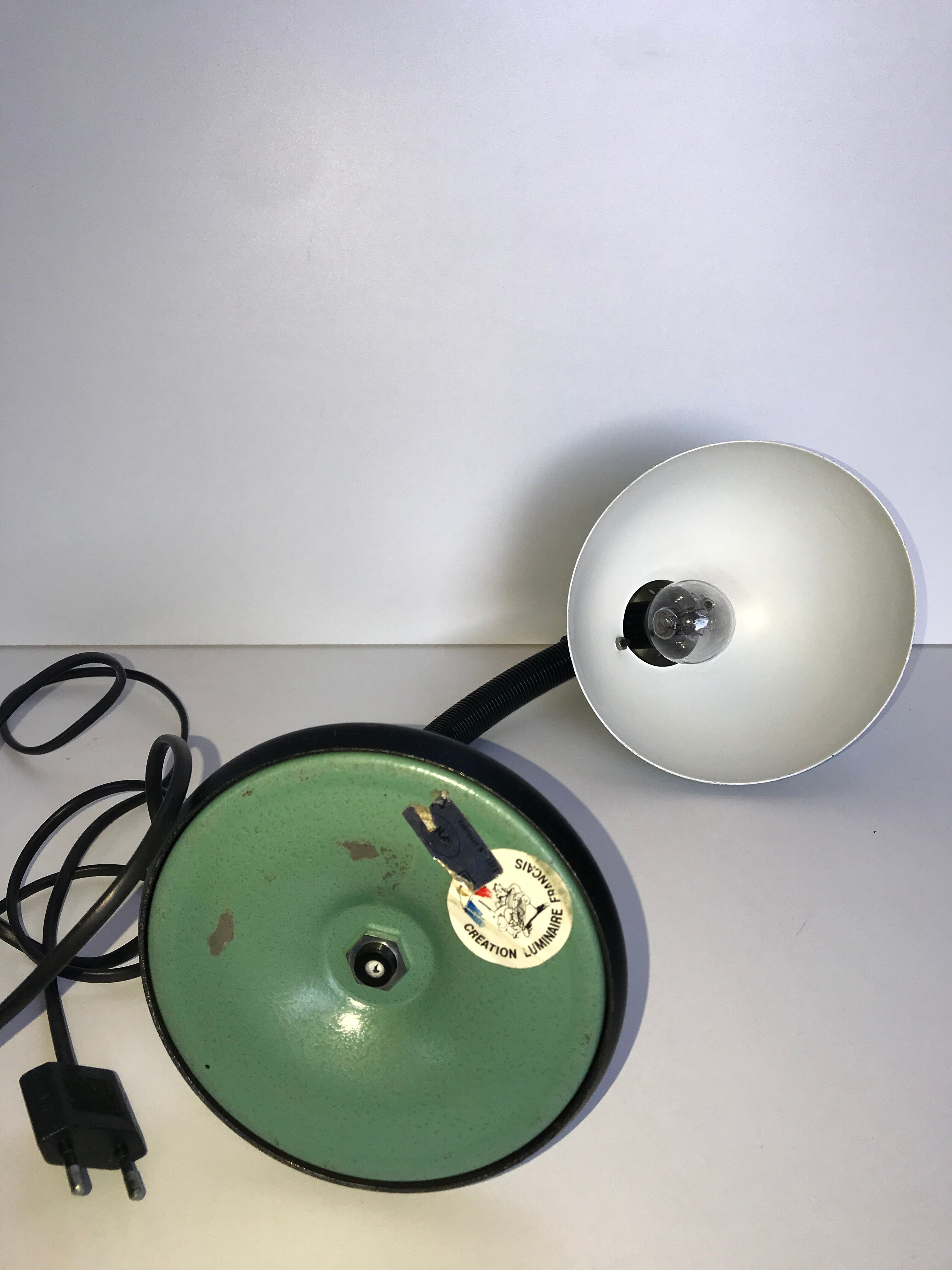 Blue and black desk lamp