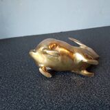 Art deco golden bronze rabbit