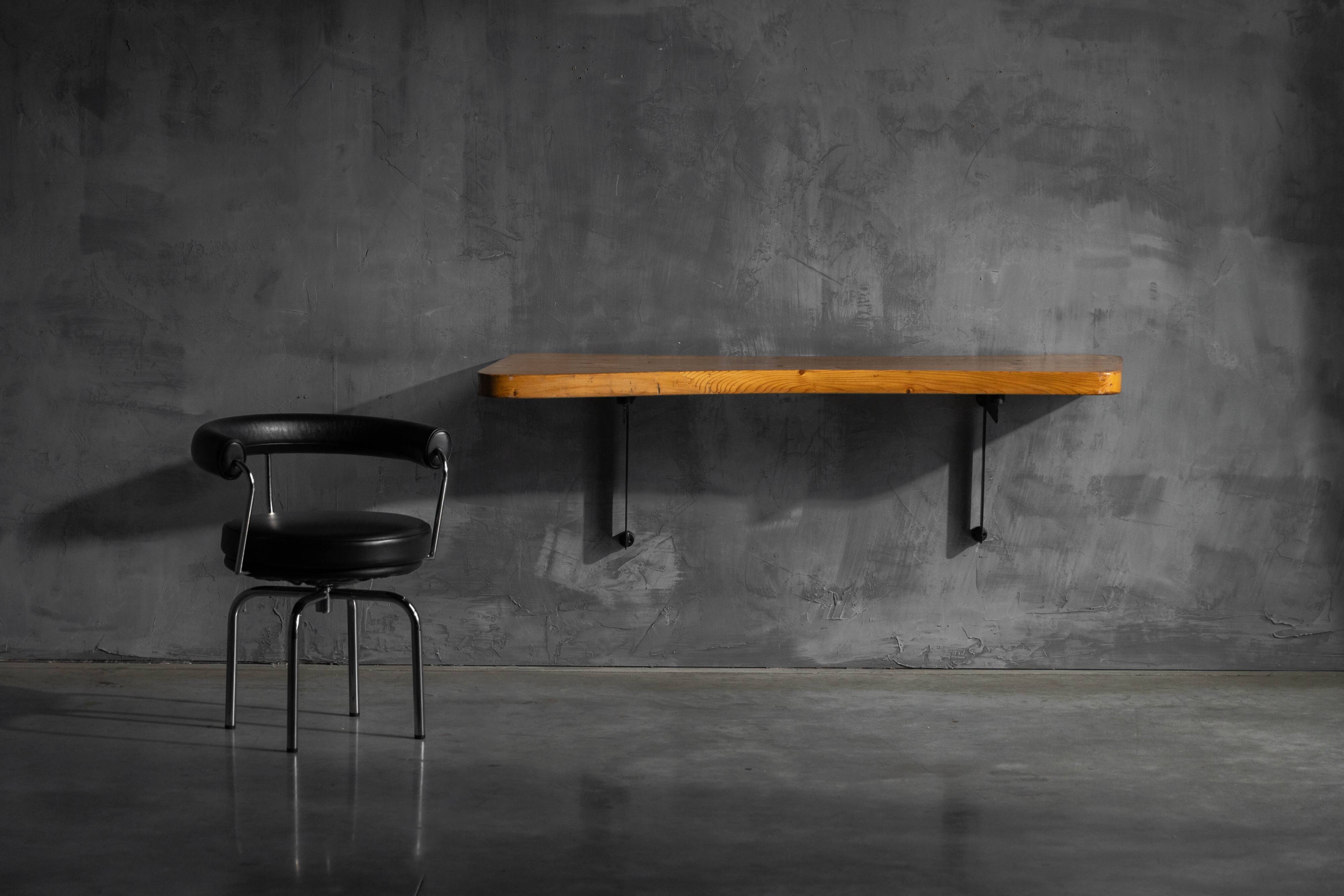 Wall-mounted console table by Charlotte Perriand, France, 1950s