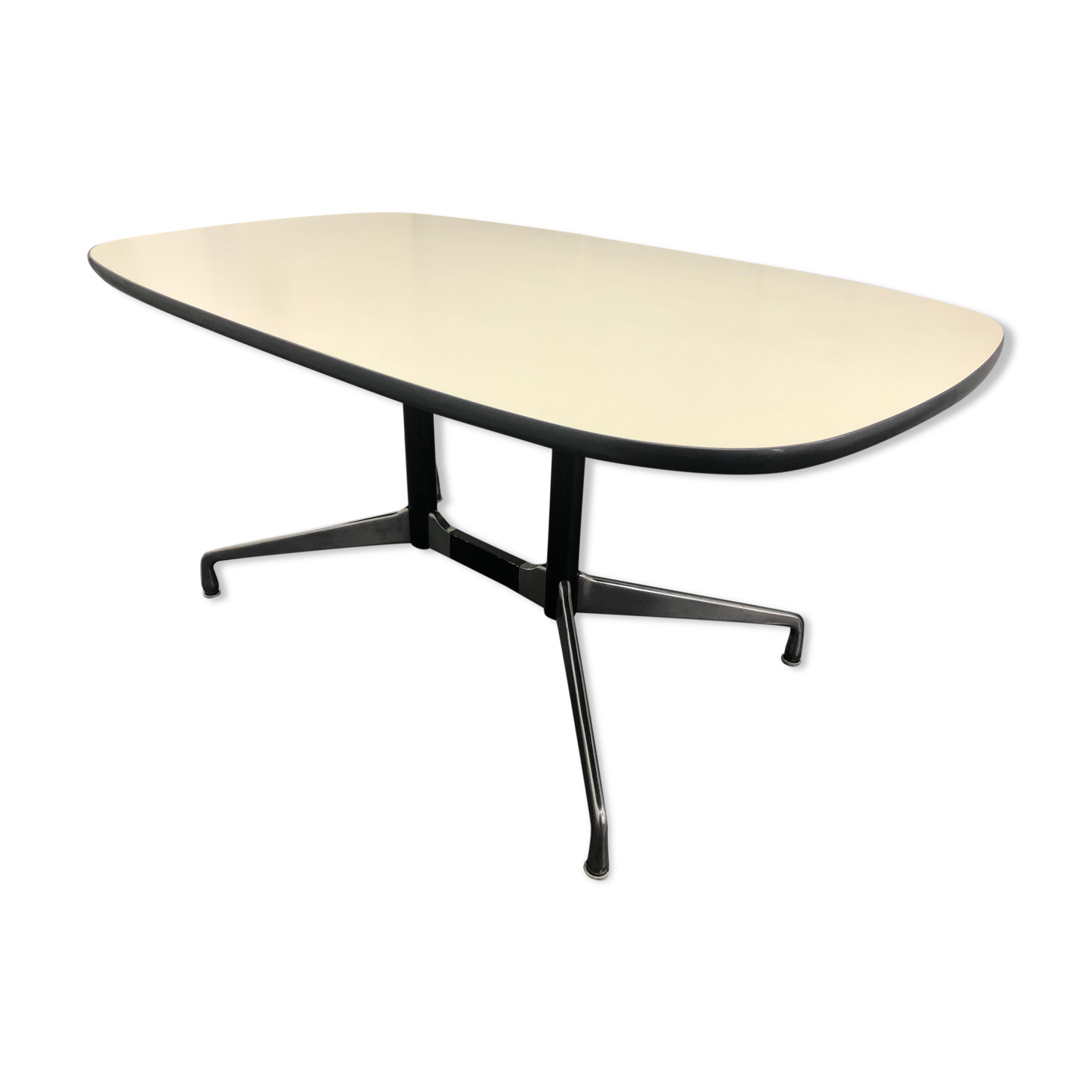Conference table by Eames edition Herman Miller Aluminium Group 1964