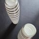 Set of 2 handcrafted opaline vases
