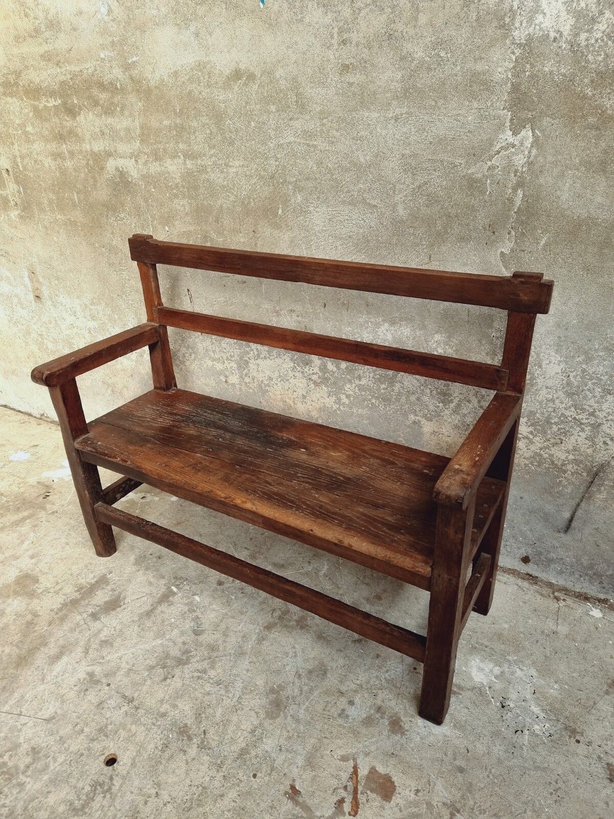 Antique oak bench hall bench 105 cm