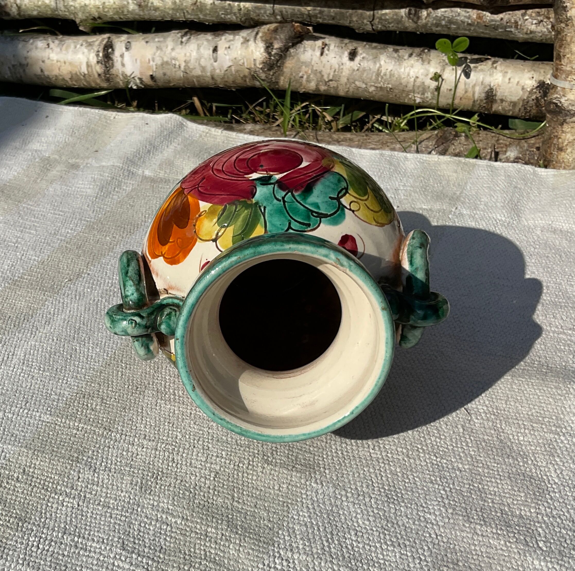 Hand-painted ceramic vase