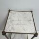Vintage side table in white marble and brass year 60